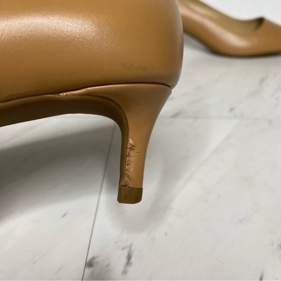 Michael Michael Kors Brown Leather Pointy Toe Pump 6 1/2 M - Picture 9 of 15